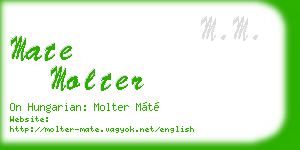 mate molter business card